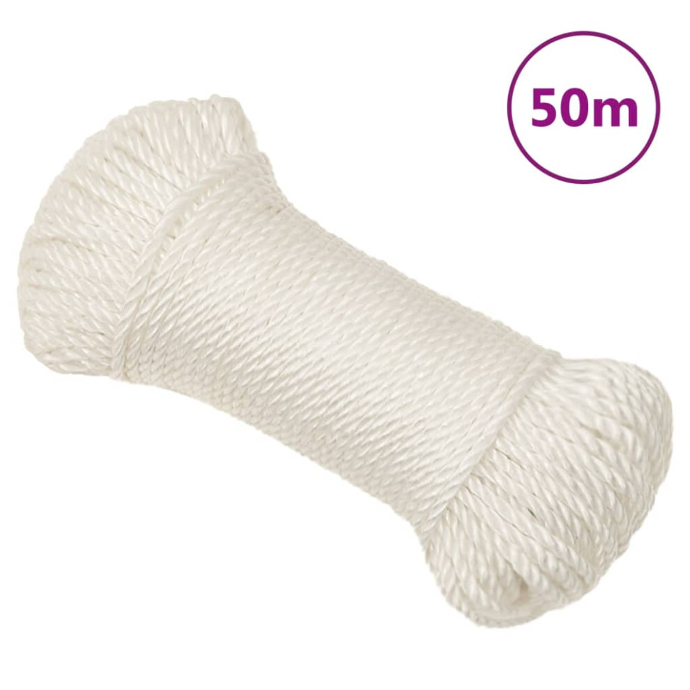 Vidaxl (White) Twisted Rope Garden Workshop Line Work Rope Boat Rope Polypropylene White