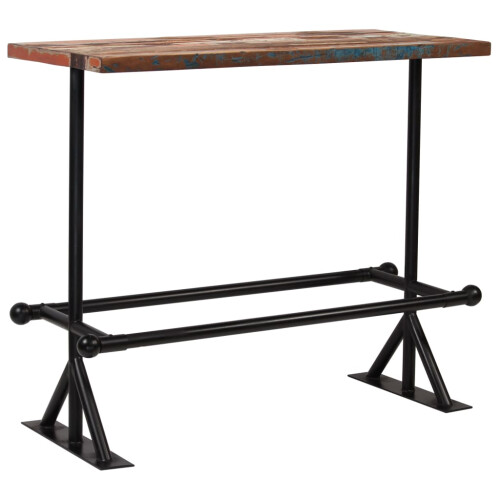 VidaXL (5 piece) vidaXL Bar Set Kitchen Dining Table and Chair Multicolour Solid Reclaimed Wood 1