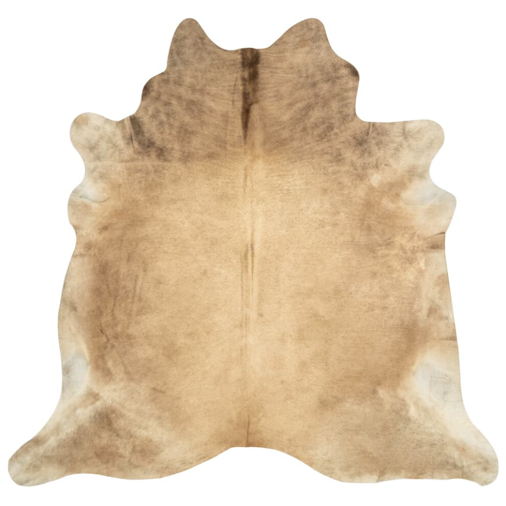 (beige) vidaXL Real Cowhide Rug Area Rug Cowhide Carpet Bedroom Mat Home Accent Rug