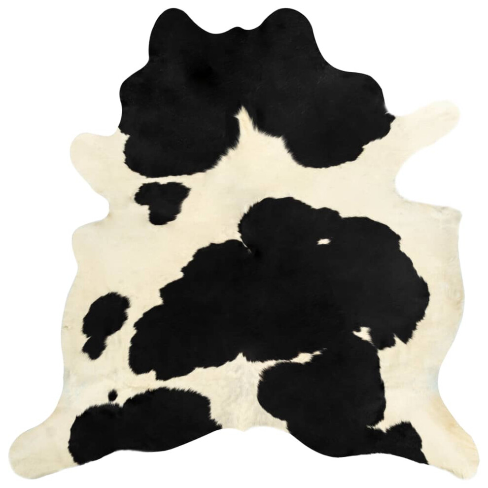 (black and white) vidaXL Real Cowhide Rug Area Rug Cowhide Carpet Bedroom Mat Home Accent Rug