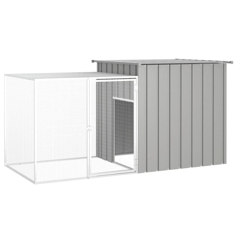 (grey) vidaXL Chicken Cage Galvanised Steel Animal Supply Anthracite/Grey Multi Sizes