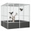 VidaXL vidaXL Bird Cage Galvanised Steel Aviary House Anthracite/Grey Multi Sizes 2