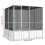 VidaXL vidaXL Bird Cage Galvanised Steel Aviary House Anthracite/Grey Multi Sizes 4