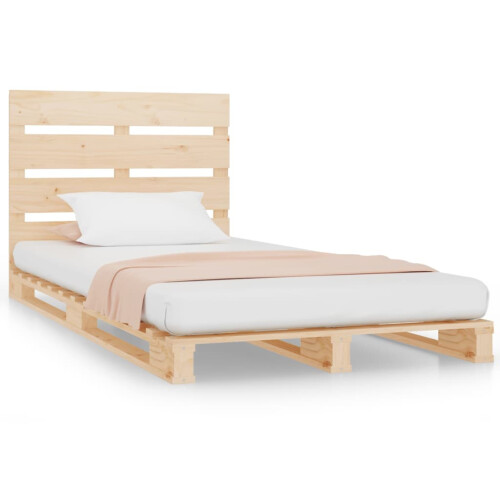 VidaXL (natural) vidaXL Bed Frame Bedstead Wooden Bed Base Mattress Foundation Solid Wood Pine 1