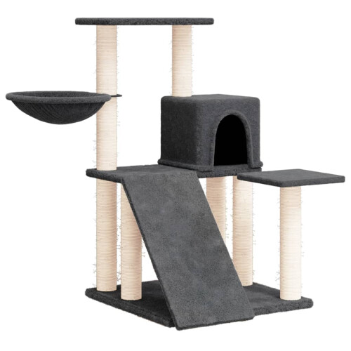 VidaXL (dark grey) vidaXL Cat Tree with Sisal Scratching Posts 82 cm Pet Supply Multi Colours 1