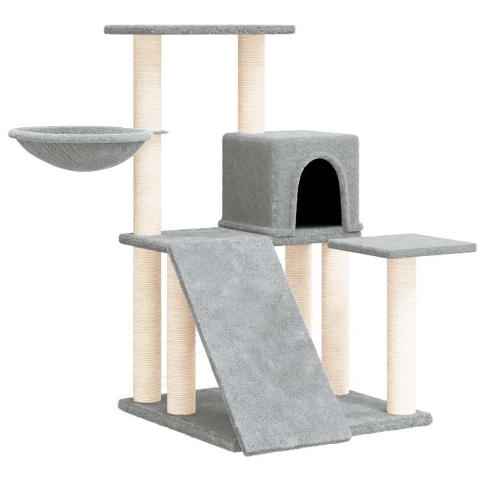 (light grey) vidaXL Cat Tree with Sisal Scratching Posts 82 cm Pet Supply Multi Colours