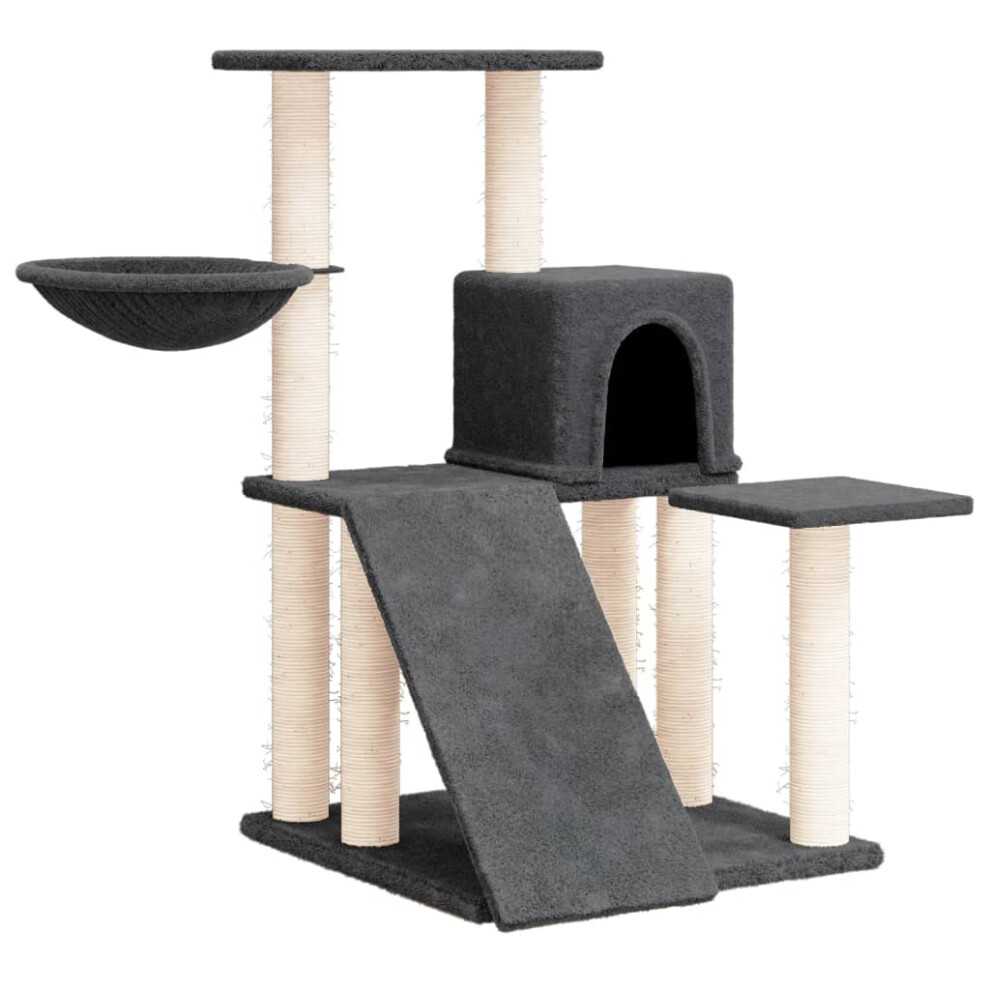 (dark grey) vidaXL Cat Tree with Sisal Scratching Posts 82 cm Pet Supply Multi Colours