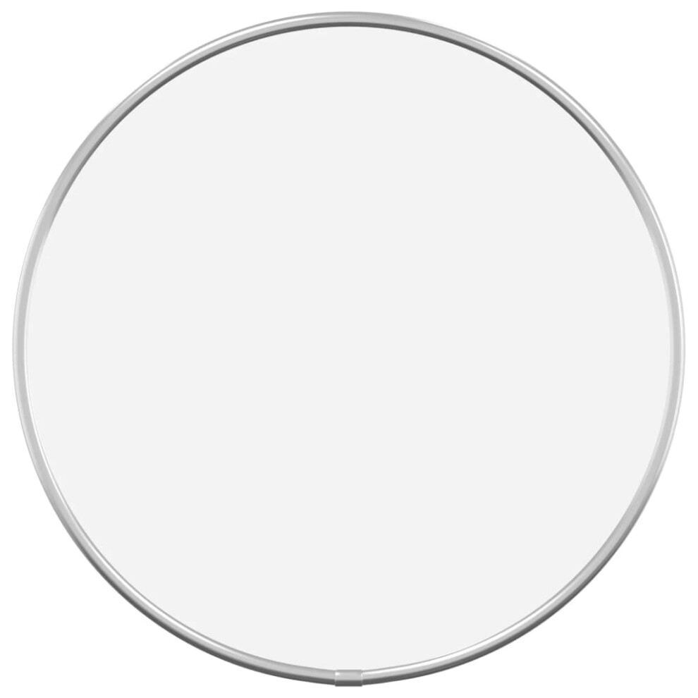 Vidaxl (Silver, 30 Cm) Wall Mirror Round Bathroom Vanity Make Up Mirror Multi Colours/Sizes
