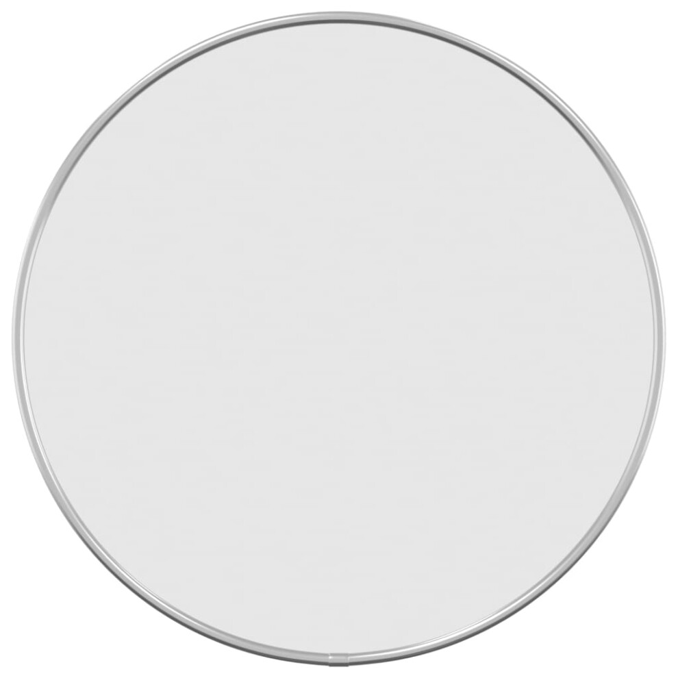 Vidaxl (Silver, 40 Cm) Wall Mirror Round Bathroom Vanity Make Up Mirror Multi Colours/Sizes