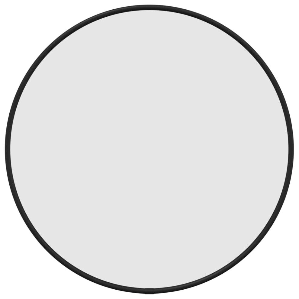 Vidaxl (Black, 40 Cm) Wall Mirror Round Bathroom Vanity Make Up Mirror Multi Colours/Sizes