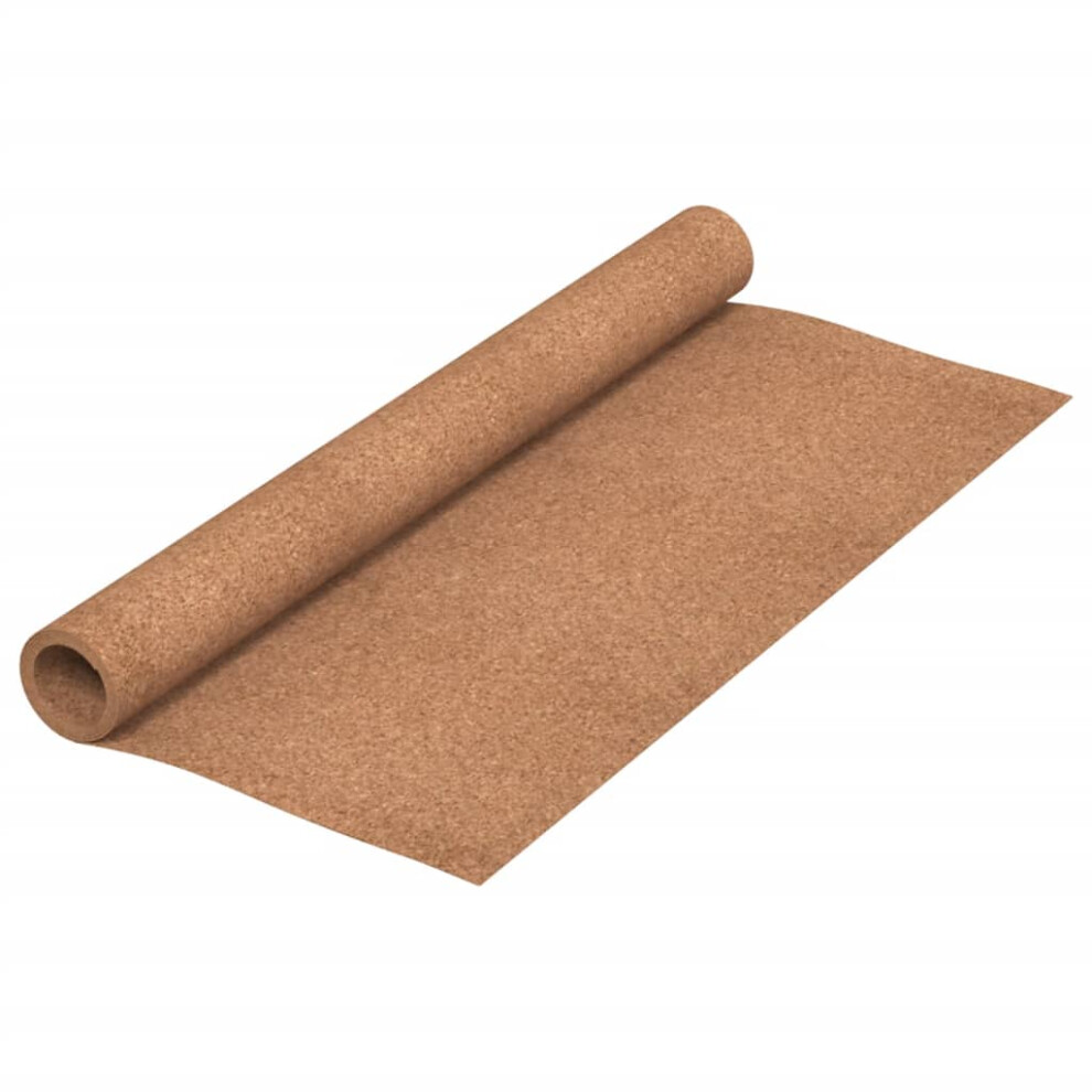 (100 x 1000 x 0.2 cm) vidaXL Cork Roll Wallcovering Cork Sheet Insulation Floor Underlay Cork Board