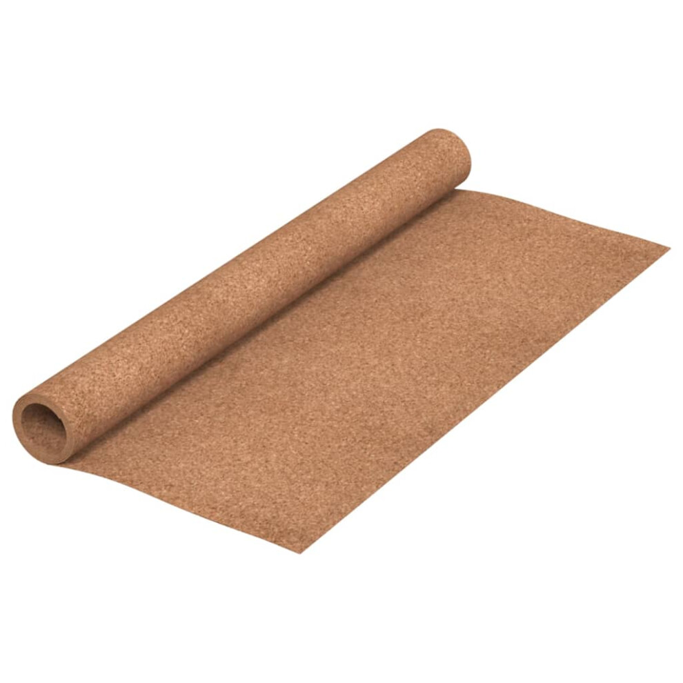 (100 x 800 x 0.8 cm) vidaXL Cork Roll Wallcovering Cork Sheet Insulation Floor Underlay Multi Sizes