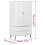 VidaXL (white) vidaXL Solid Wood Pine Wardrobe MOLDE Closet Armoire Highboard Multi Colours 4