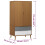 VidaXL (brown) vidaXL Solid Wood Pine Wardrobe MOLDE Closet Armoire Highboard Multi Colours 8