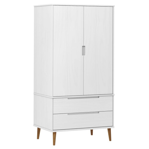 VidaXL (white) vidaXL Solid Wood Pine Wardrobe MOLDE Closet Armoire Highboard Multi Colours 1