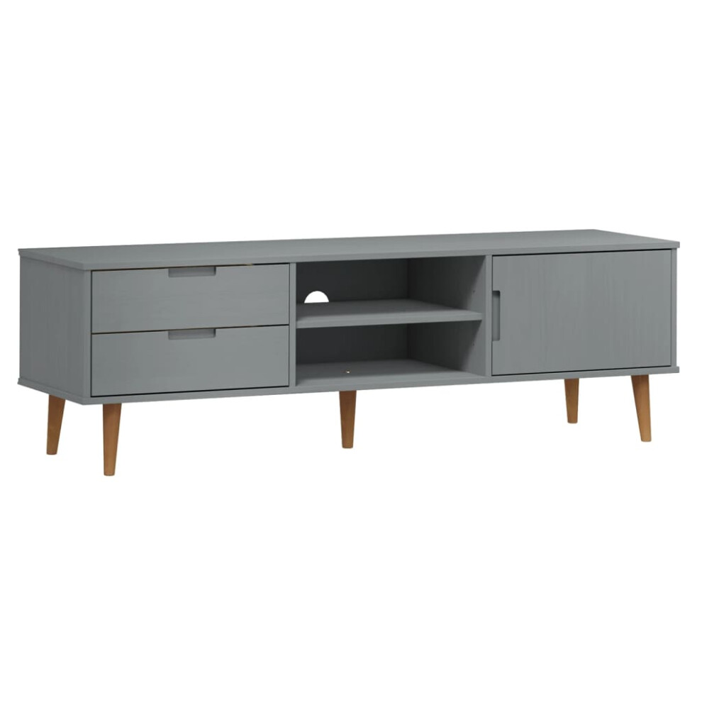 (grey) vidaXL Solid Wood Pine TV Cabinet MOLDE TV Console Sideboard Multi Colours