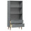 VidaXL (grey) vidaXL Solid Wood Pine Bookcase MOLDE Wooden Book Storage Rack Multi Colours 5