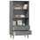 VidaXL (grey) vidaXL Solid Wood Pine Bookcase MOLDE Wooden Book Storage Rack Multi Colours 3