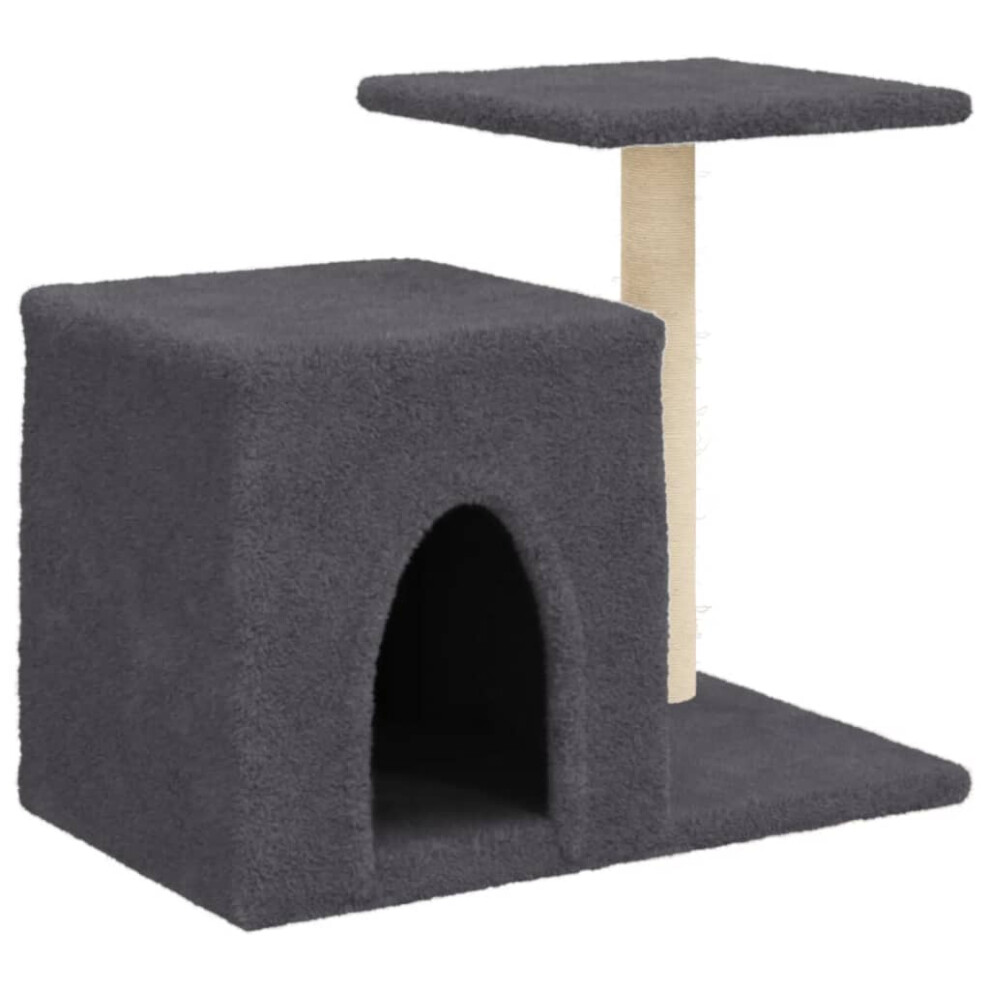 (dark grey) vidaXL Cat Tree with Sisal Scratching Posts Cat Tower Pet Cat Climbing Tree