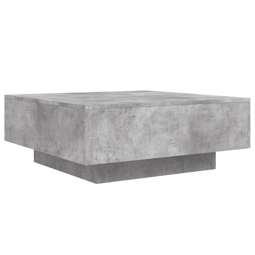 (concrete grey, 80 x 80 x 31 cm) vidaXL Coffee Table Hallway Accent Side Table Sofa End Table Engineered Wood