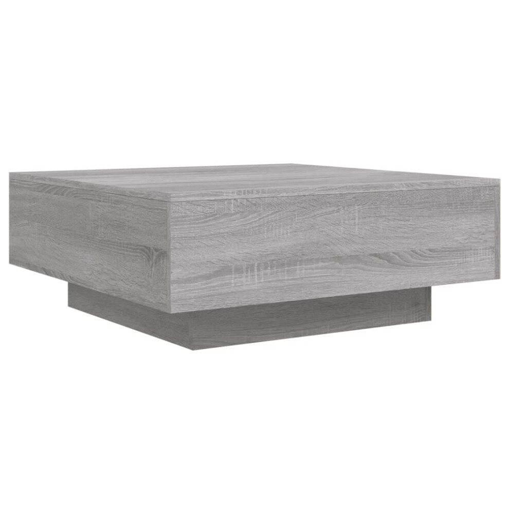 (grey sonoma, 80 x 80 x 31 cm) vidaXL Coffee Table Hallway Accent Side Table Sofa End Table Engineered Wood