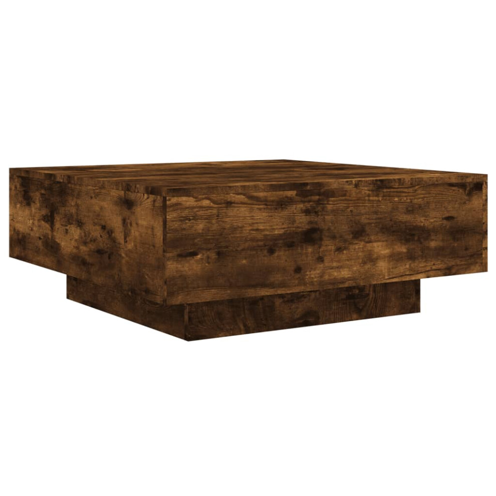 (smoked oak, 80 x 80 x 31 cm) vidaXL Coffee Table Hallway Accent Side Table Sofa End Table Engineered Wood