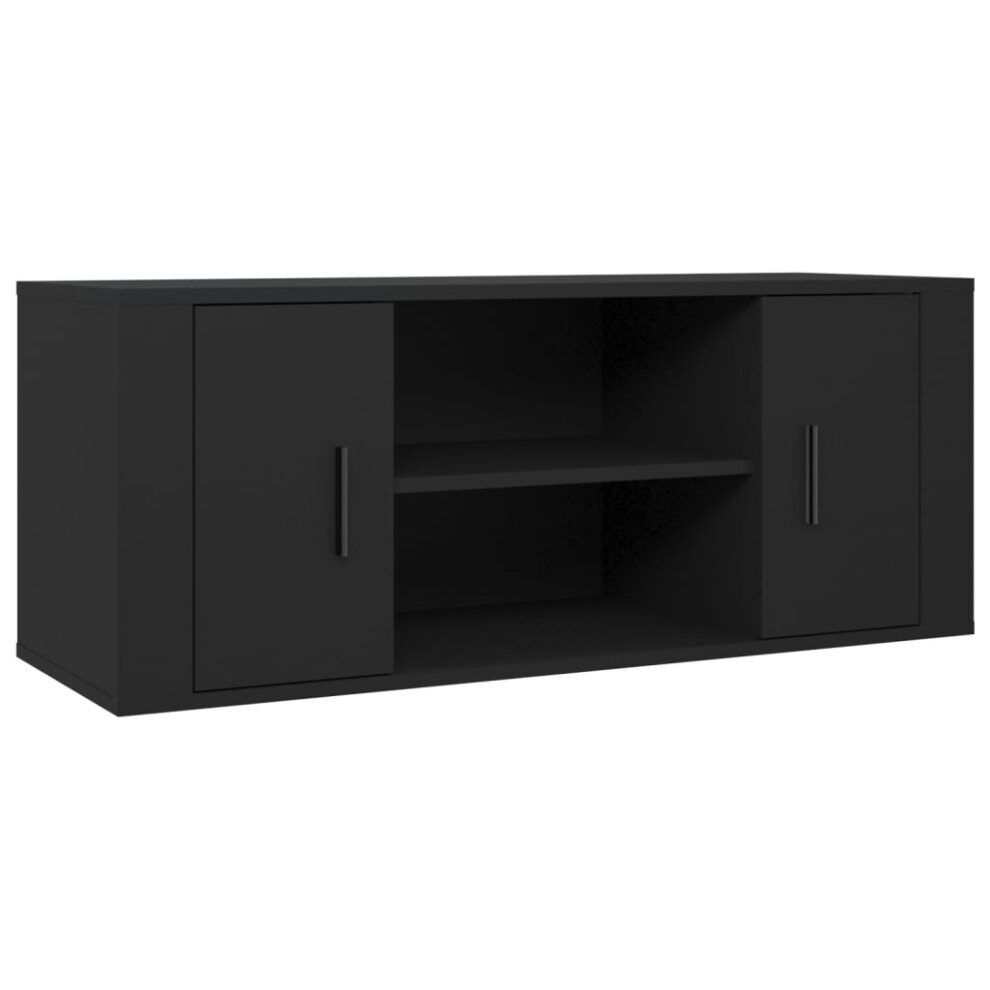 (black) vidaXL TV Cabinet Engineered Wood TV Console Media HiFi Cabinet Multi Colours