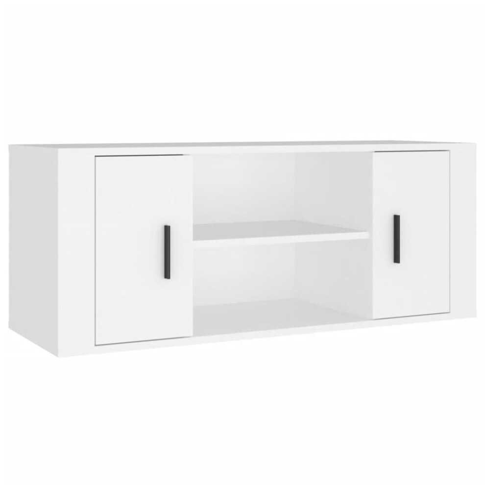 Vidaxl (White) Tv Cabinet Engineered Wood Tv Console Media Hifi Cabinet Multi Colours White
