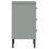 VidaXL (grey) vidaXL Solid Wood Pine Bedside Cabinet with Metal Legs OSLO Multi Colours 6