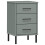 VidaXL (grey) vidaXL Solid Wood Pine Bedside Cabinet with Metal Legs OSLO Multi Colours 2