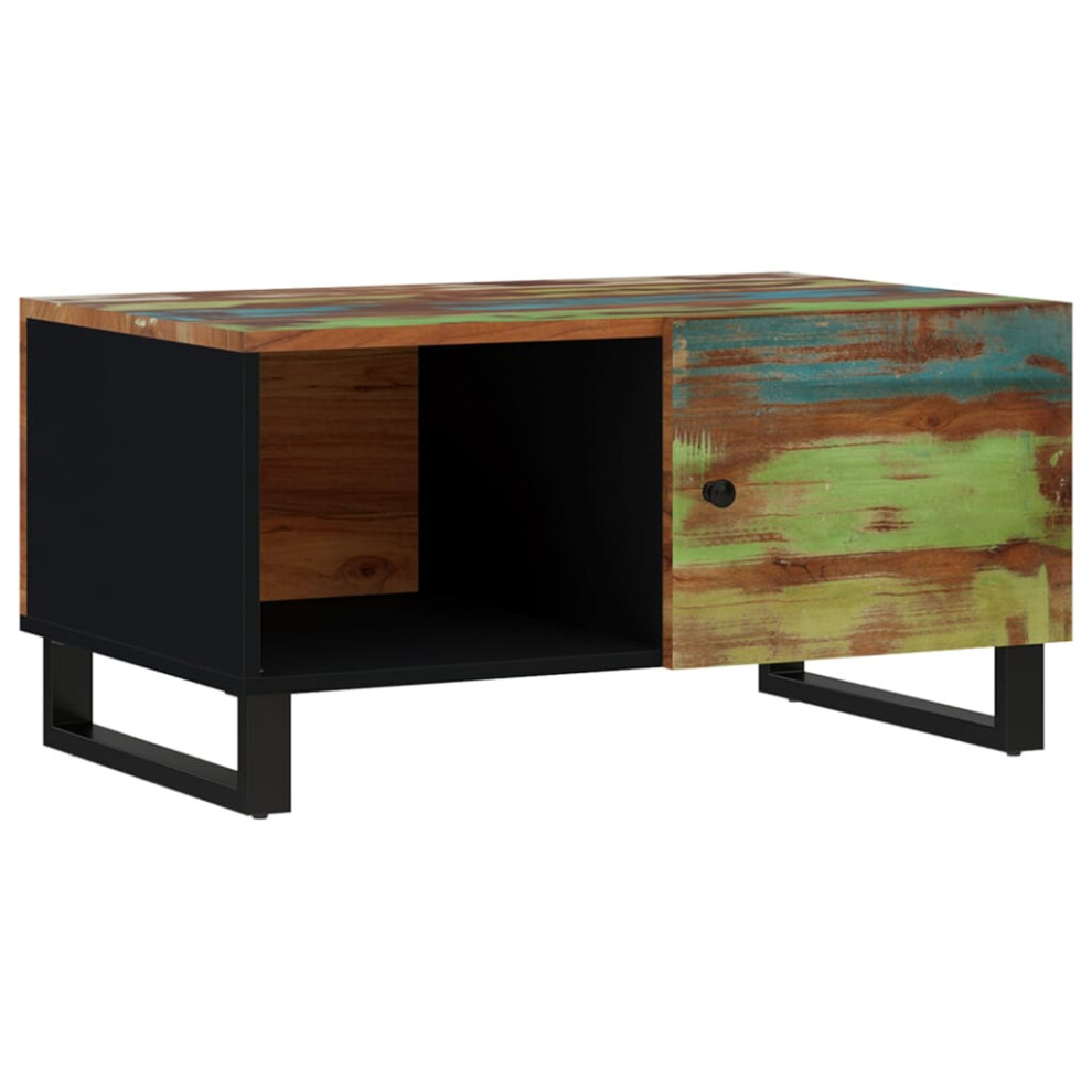 (multicolour) vidaXL Coffee Table Solid Wood Reclaimed and Engineered Wood Accent End Table