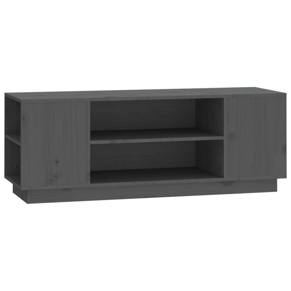 (grey) vidaXL Solid Wood Pine TV Cabinet TV Stand Media HiFi Cabinet Multi Colours