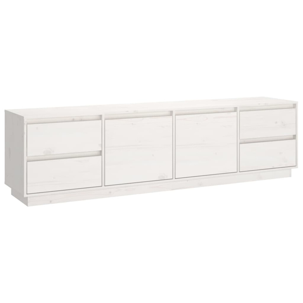 Vidaxl (White) Solid Wood Pine Tv Cabinet Tv Stand Media Hifi Cabinet Multi Colours