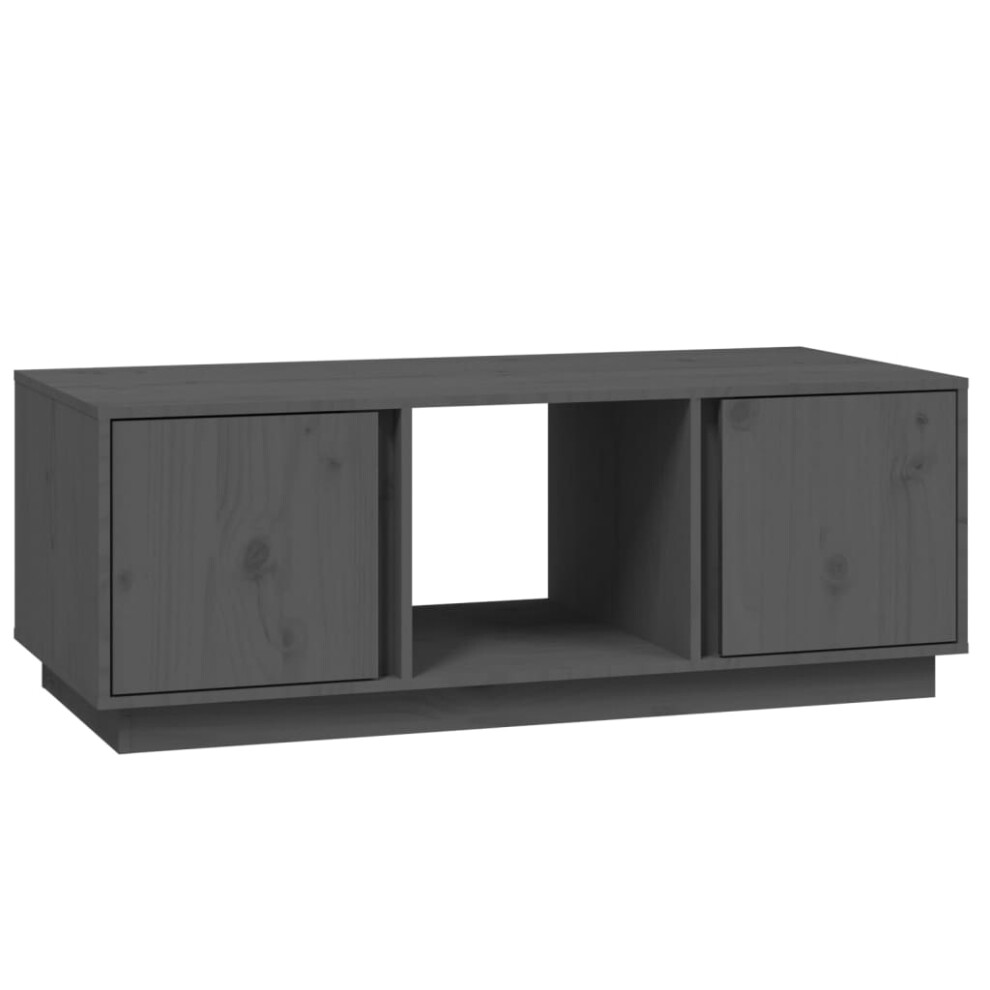 Vidaxl Brown,Grey (Grey) Solid Wood Pine Coffee Table Side Sofa Accent Couch Table Multi Colours