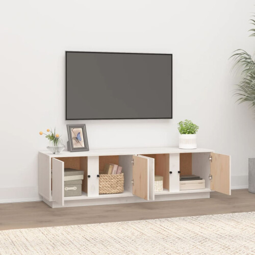 VidaXL (white) vidaXL Solid Wood Pine TV Cabinet Indoor TV Console Media Unit Multi Colours 2