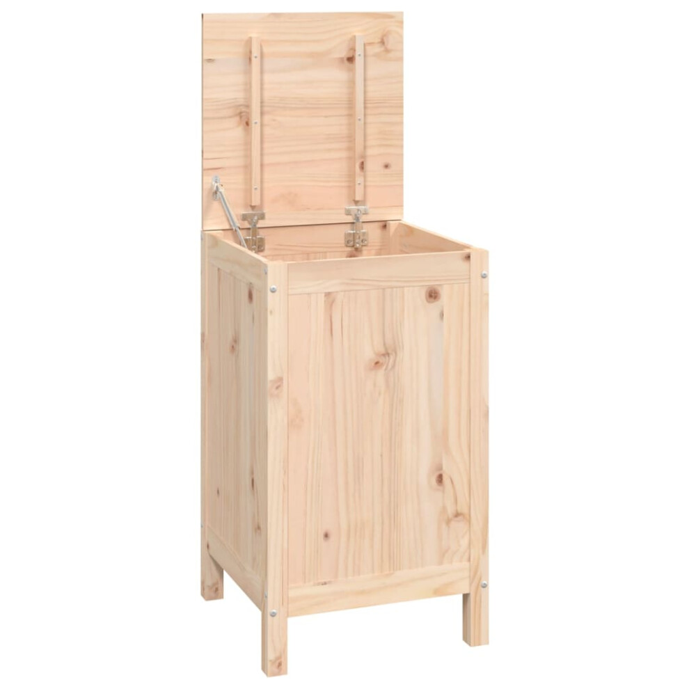 vidaXL Laundry Box 44x44x76 cm Solid Wood Pine - Image 2