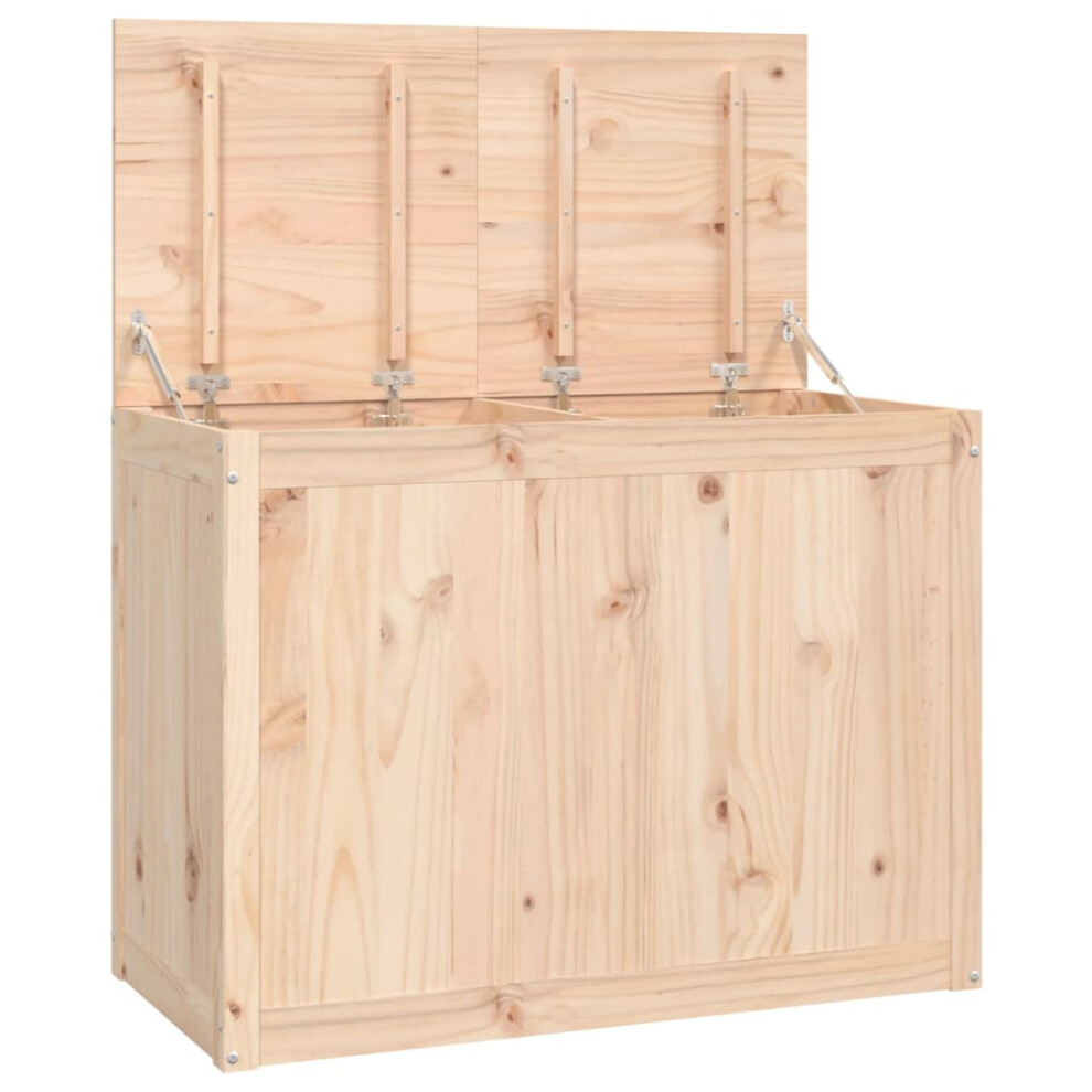 (natural) vidaXL Solid Wood Pine Laundry Box Bin Multi Colours 44x44x66 cm/88.5x44x66 cm