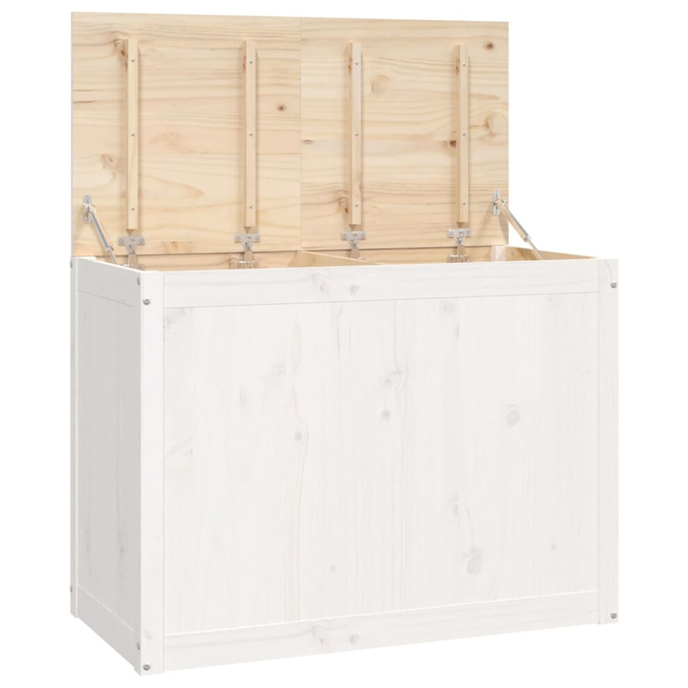 (white) vidaXL Solid Wood Pine Laundry Box Bin Multi Colours 44x44x66 cm/88.5x44x66 cm