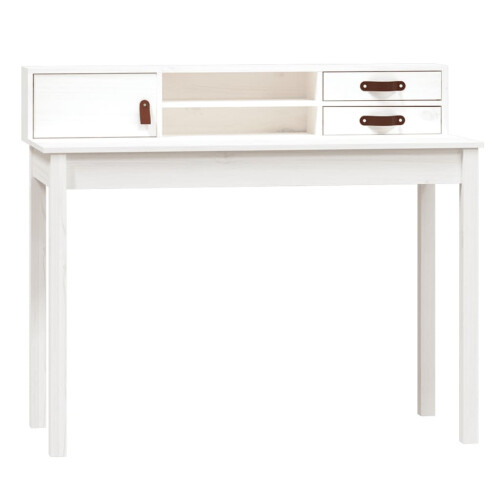 VidaXL (white) vidaXL Solid Wood Pine Desk Wooden Computer Study Working Table Multi Colours