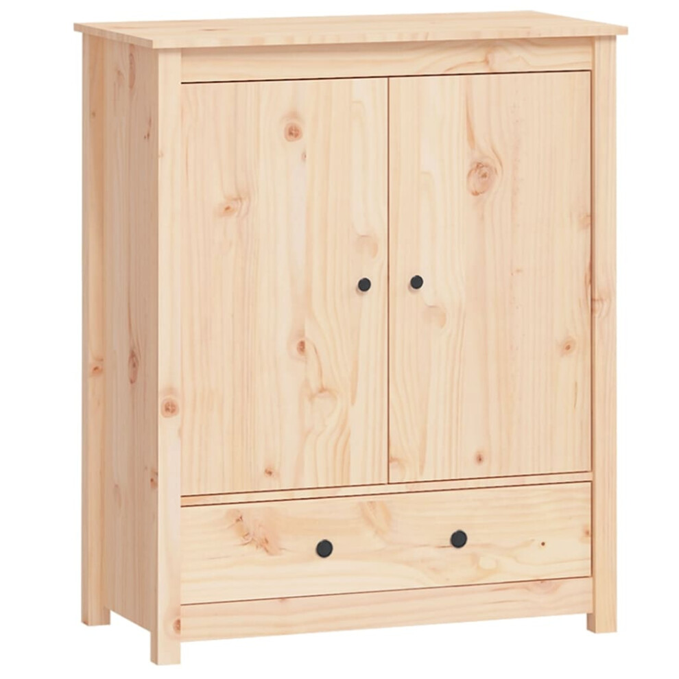 (natural) vidaXL Solid Wood Pine Highboard Wooden Buffet Cabinet Cupboard Multi Colours