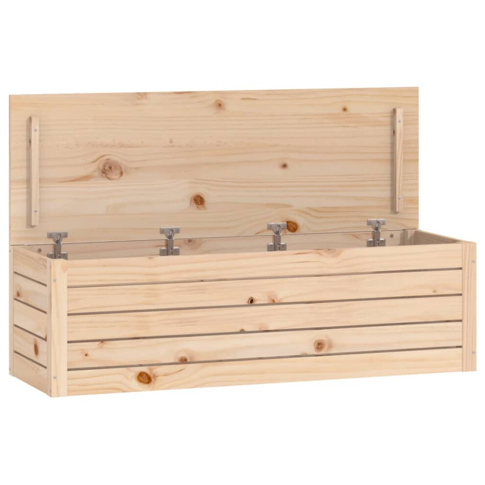 Vidaxl (Natural, 109 X 36.5 X 33 Cm) Solid Wood Pine Storage Box Storage Chest Tool Box Multi Colours/Sizes