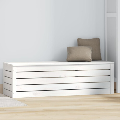 VidaXL (white, 109 x 36.5 x 33 cm) vidaXL Solid Wood Pine Storage Box Storage Chest Tool Box Multi Colours/Sizes 2