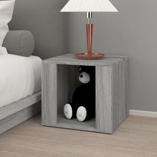 VidaXL (grey sonoma) vidaXL Bedside Table Engineered Wood Nightstand Side End Table Multi Colours 2