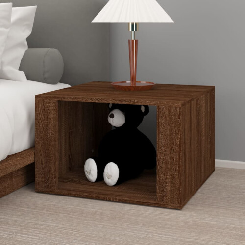 VidaXL (brown oak) vidaXL Bedside Table Engineered Wood Nightstand Couch Table Multi Colours 2