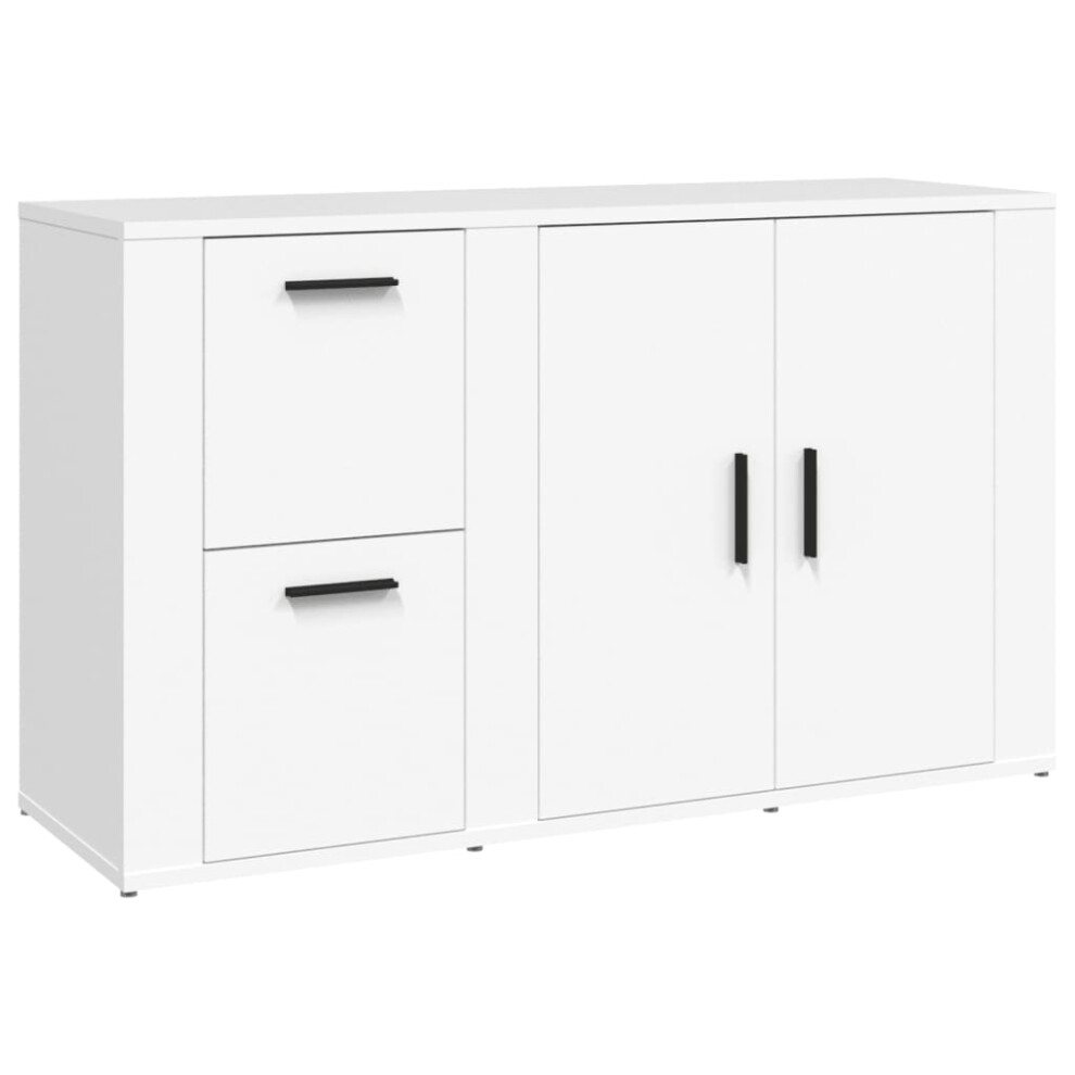 Vidaxl (White) Sideboard Engineered Wood Storage Cupboard Organiser Multi Colours