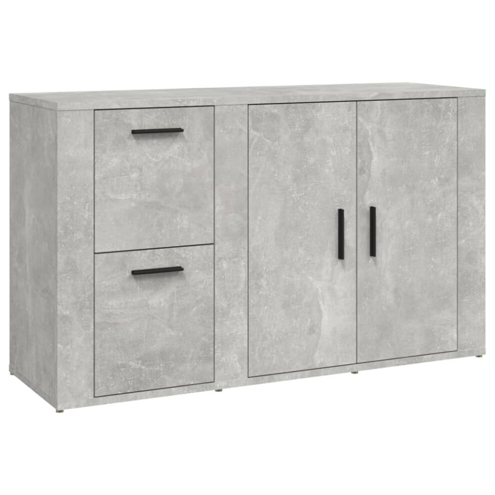 (concrete grey) vidaXL Sideboard Engineered Wood Storage Cupboard Organiser Multi Colours