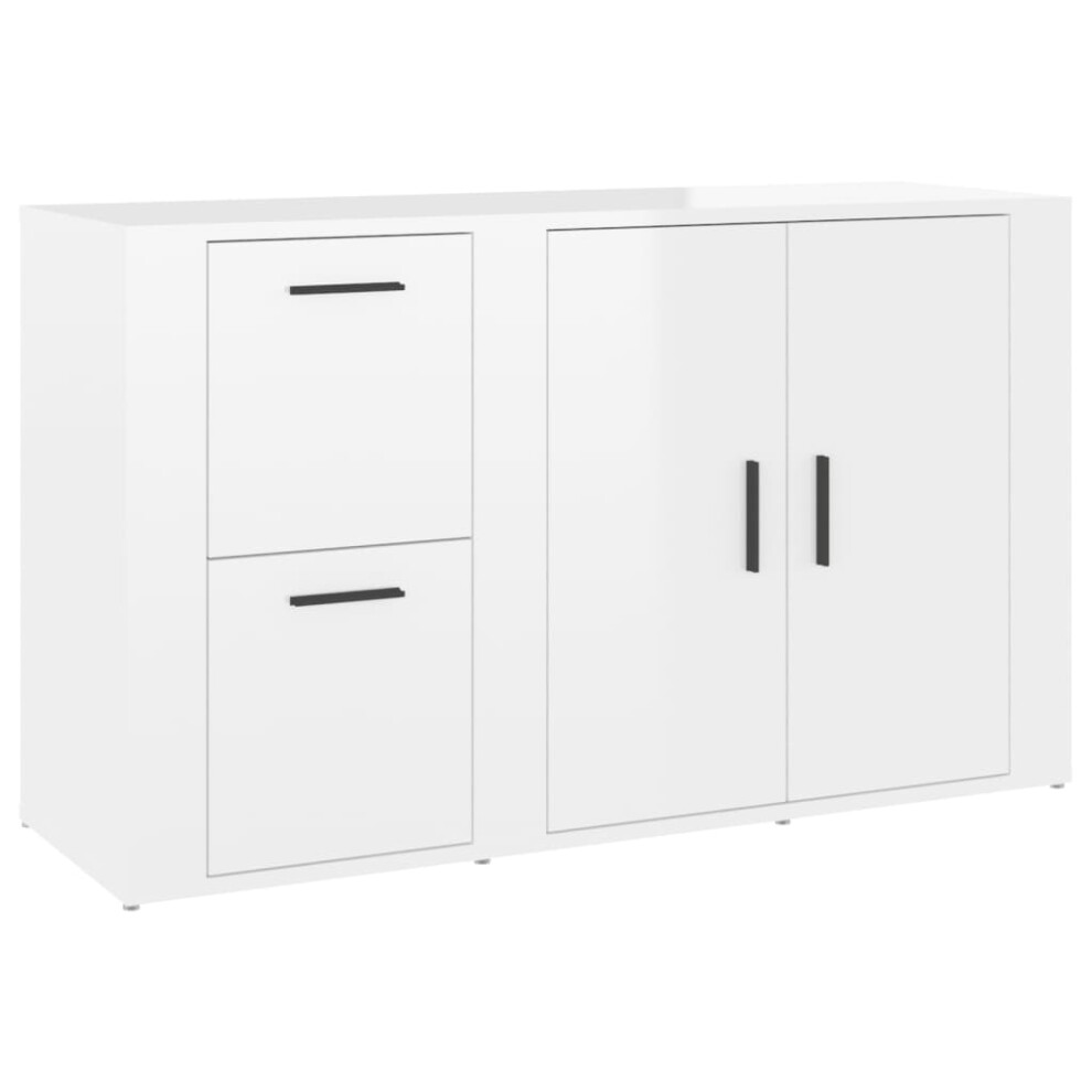 (high gloss white) vidaXL Sideboard Engineered Wood Storage Cupboard Organiser Multi Colours