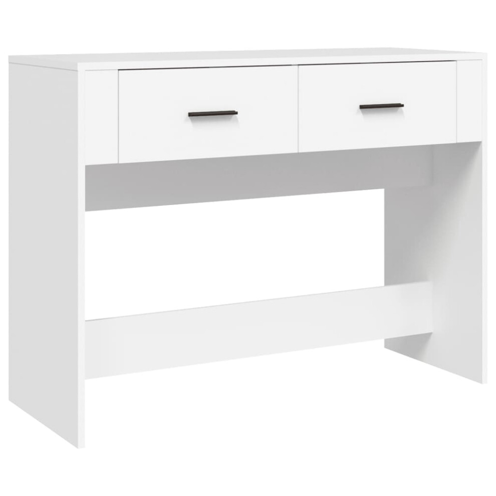 Vidaxl White (White) Console Table Engineered Wood End Accent Side Sofa Table Multi Colours