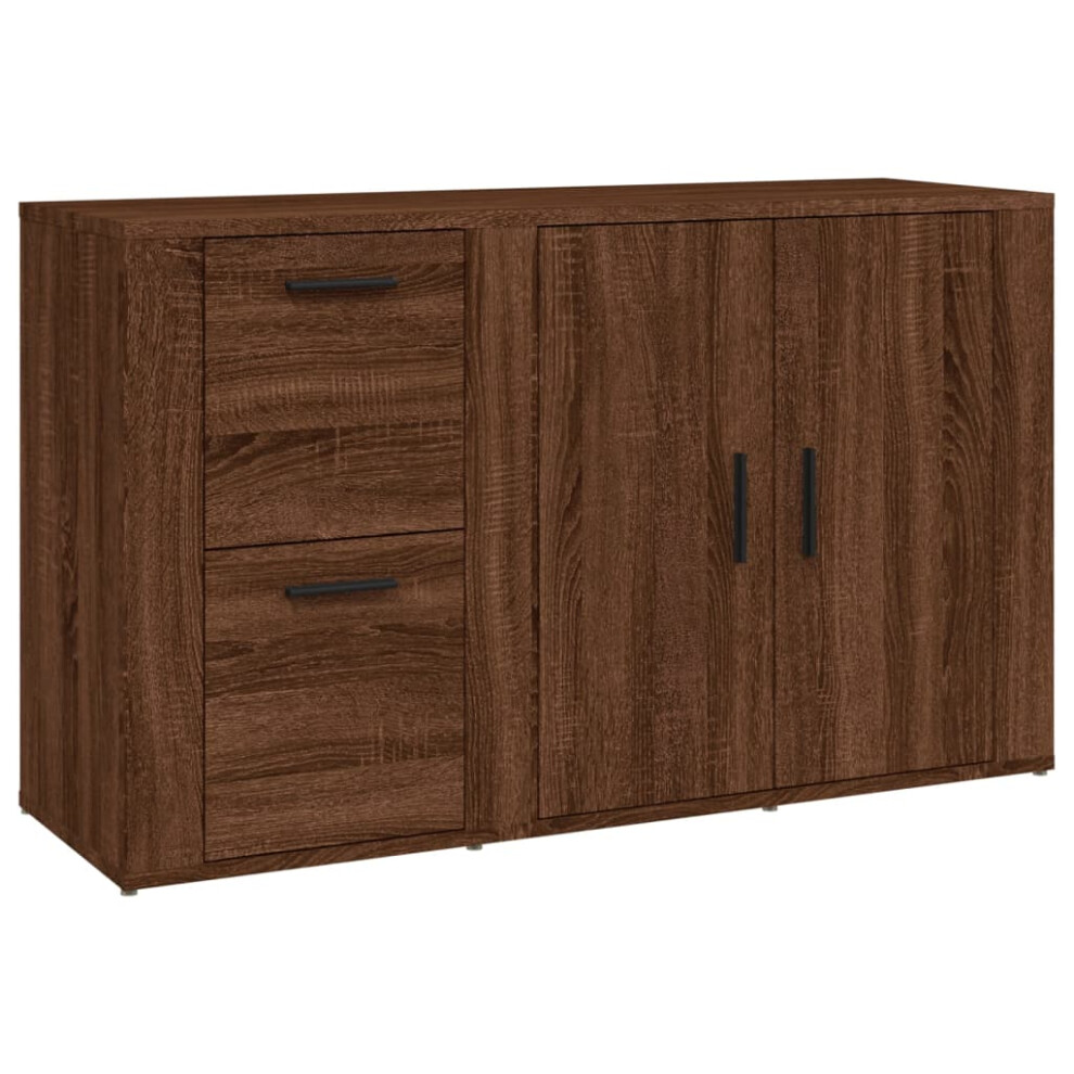 (brown oak) vidaXL Sideboard Engineered Wood Storage Cupboard Organiser Multi Colours