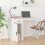 VidaXL (white) vidaXL Desk Office Table Computer Desk Study Working Table Engineered Wood 3